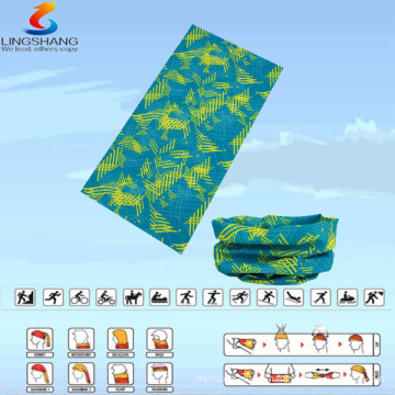 LSB-0037 Ningbo Lingshang 100% polyester bandana multifunctional seamless outdoor headwear wholesale custom neck tube bandana